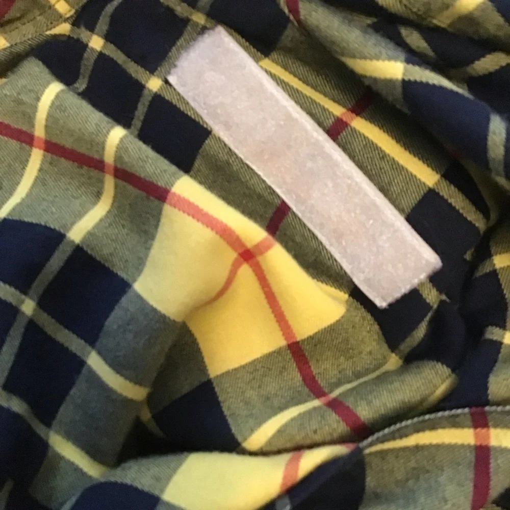 Vintage 90s Yellow Plaid Flannel Shirt Colors by Brooks Soft Grunge Preppy - Picture 5 of 11